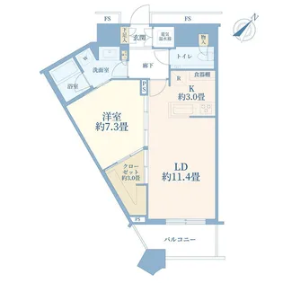 勝どきザ・タワー【31階】の間取り