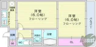 ロイヤルヒルズ成田町【5階】の間取り