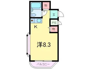 グリ-ンウインディ住吉【1階】の間取り