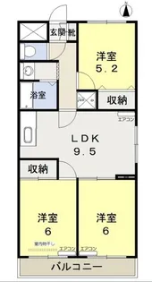 サニーコスモ【1階】の間取り