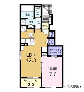 プラシードカーサ TK A【1階】の間取り