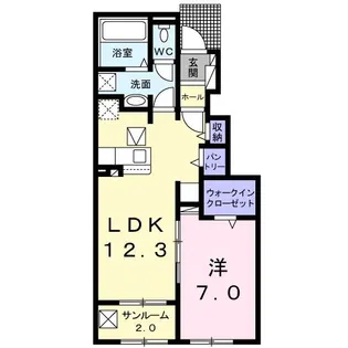 ストーンズ三次yu IV【1階】の間取り