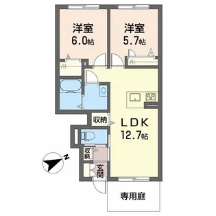 シャーメゾンニコル【1階】の間取り