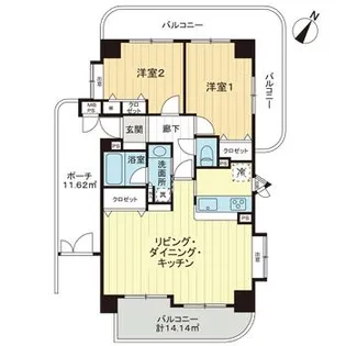 ライオンズヒルズ成増【4階】の間取り