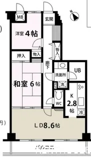 つつじヶ丘ダイヤモンドマンション【1階】の間取り