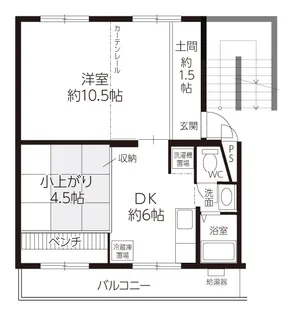 二軒茶屋団地【4階】の間取り