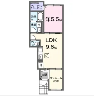 ひまわり【2階】の間取り