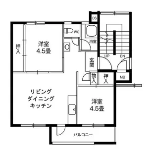 ビレッジハウス仙台鶴ケ谷二丁目11号棟【1階】の間取り