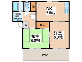 小山グリ-ンハイツ【1階】の間取り