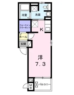 ミライフ多摩川【1階】の間取り