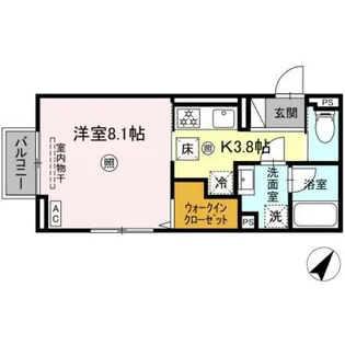 アップスD-IV【1階】の間取り