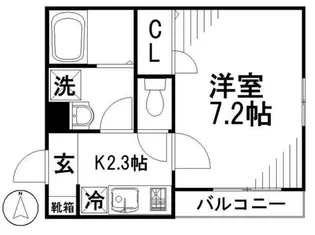 メゾンドゥリエール【3階】の間取り