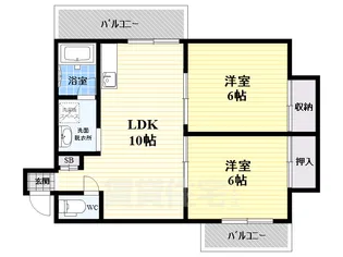 コーポラス寺内【7階】の間取り