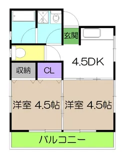 スマイル薊野【1階】の間取り