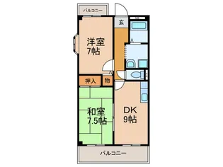 マンションサンロード【4階】の間取り
