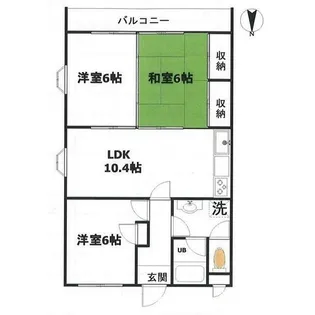 アネックス沢渡【3階】の間取り
