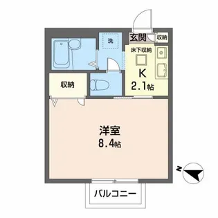ハーモニィ台原【1階】の間取り