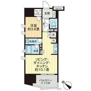 ライオンズ千代田三崎町【13階】の間取り