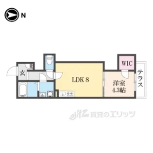 ジーメゾン大和郡山ラシード【1階】の間取り