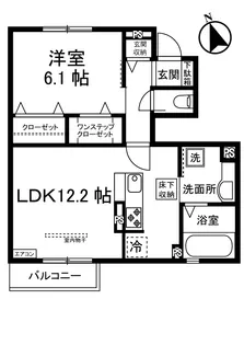 フーヴェル岡上I【1階】の間取り
