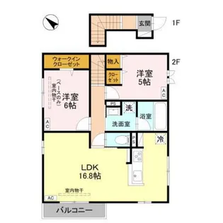 グランクレール【2階】の間取り