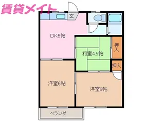 フォーブル上沢【1階】の間取り