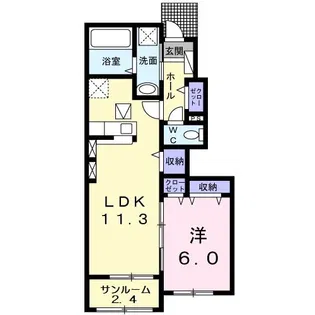 セリシール古ヶ崎【1階】の間取り