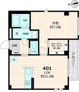 マツレイビル【4階】の間取り