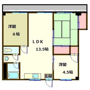 安舎ハイツ【1階】の間取り