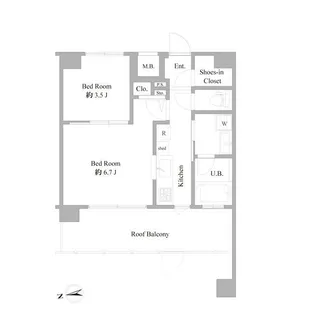 B CITY APARTMENT ITABASHI NORTH【6階】の間取り