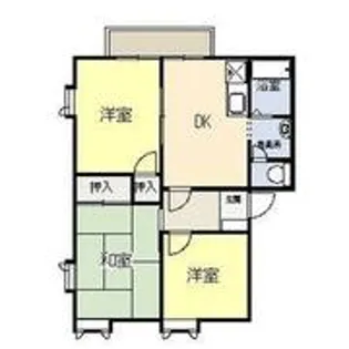 アミューズタウンB棟【1階】の間取り
