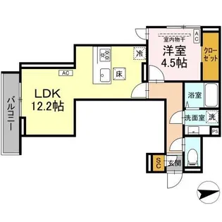 D Paina Shimosakunobe I【1階】の間取り