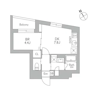 J.リヴェール武蔵小山West【1階】の間取り