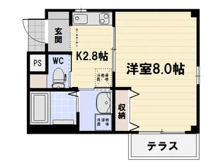 ワイズソラーナ【1階】の間取り