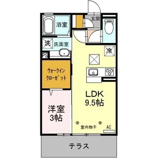 アクロスS【3階】の間取り