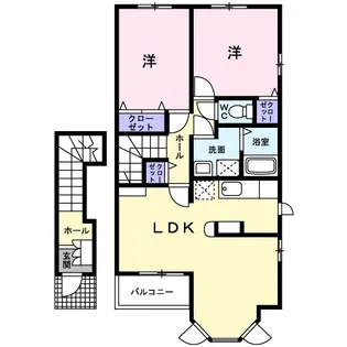 アルドーレ ウーノ【2階】の間取り