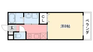 兵庫県西宮市鳴尾町4【アパート】の間取り