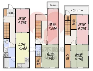 大阪府高石市羽衣3【一戸建】の間取り