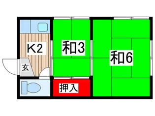 陽光荘【2階】の間取り