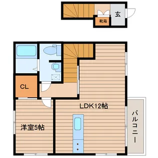 カーサ・アスール【2階】の間取り