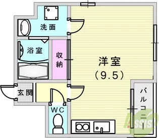 平野エスペランス【3階】の間取り