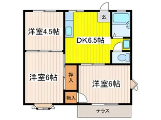 コーポ三鈴B棟の間取り