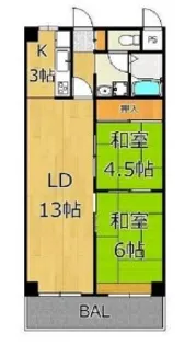オリエントマンション【3階】の間取り