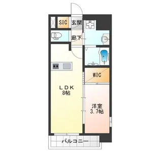 Luxe住吉公園【10階】の間取り