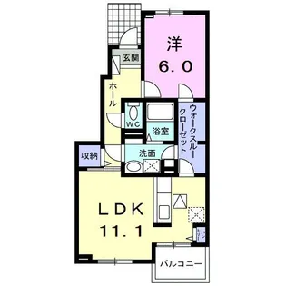 スウィートインプレス・ケイ【1階】の間取り