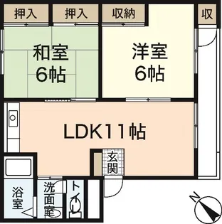 Calm五日市三宅【3階】の間取り