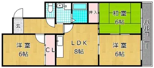 フロンティ枚方公園【1階】の間取り