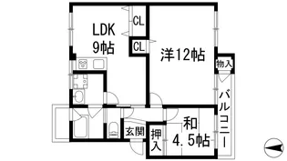 東仁川団地4号棟【5階】の間取り