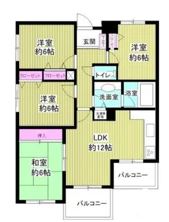 東京都府中市多磨町1【マンション】の間取り