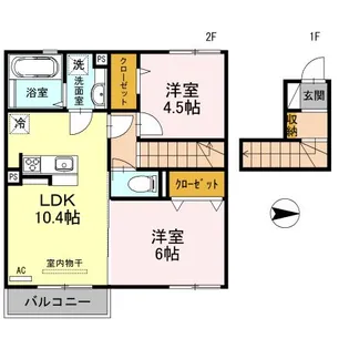 兵庫県丹波市氷上町横田【アパート】の間取り